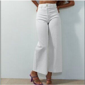 Zara marine straight jeans white